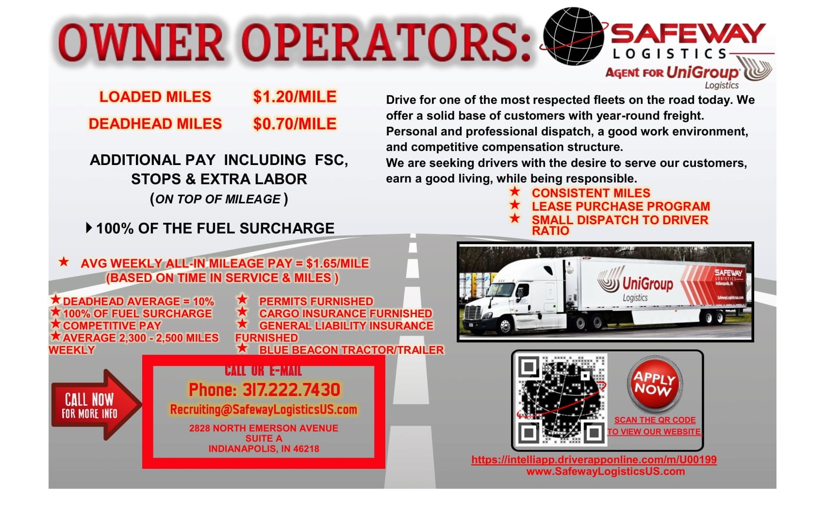 Safeway Logistics - Indianapolis, IN - TruckDriver.com Trucking Fleets